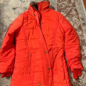 Women's Orange Puffer Jacket